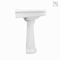 CUPC CSA Vintage white bathroom vitreous china 87cm washbasin pedestal sink