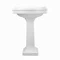 Modern 24 inch 62 cm bathroom freestanding rectangle ceramic pedestal sink 2