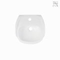 CUPC ADA Bathroom 15 inch tiny oval white porcelain pedestal sink  wash basin 3