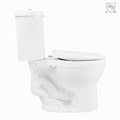 Bathroom ADA CUPC comfort height round s-trap siphonic ceramic two piece toilet