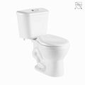 Bathroom ADA CUPC comfort height round s-trap siphonic ceramic two piece toilet 1