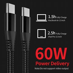 Wholesale USB C to USB C Cable ，60W Type C PD Fast Charge