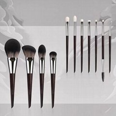 High End Brown Makeup Brush Set OEM       Customized Makeup Brush Set     