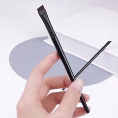 Black aluminum tube Eyebrow Brush OEM         Custom Eyebrow Brush