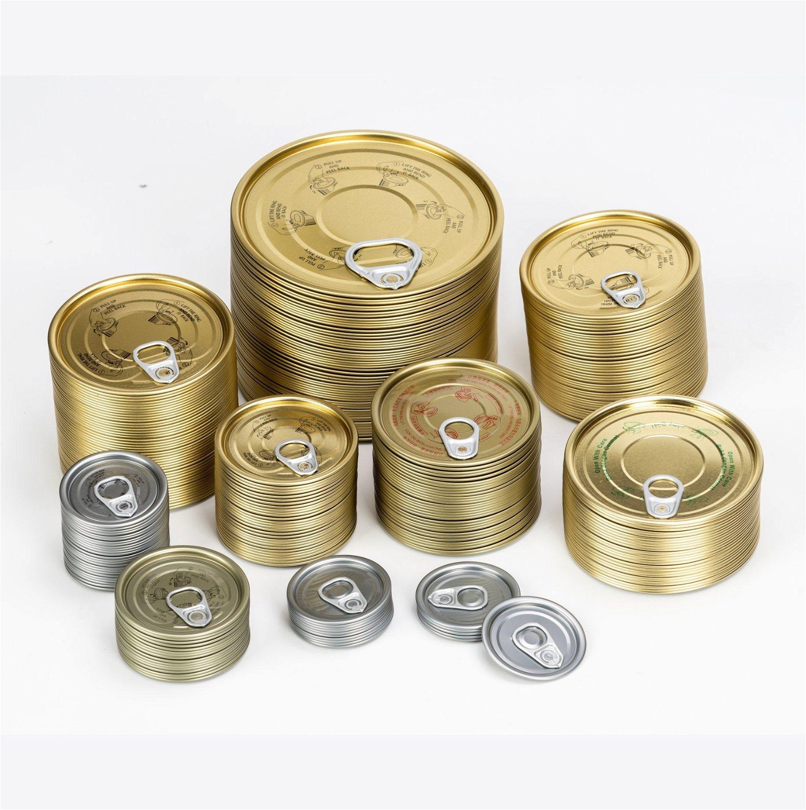 The Tin or Aluminum EOE-easy open end use of metal packaging for food  3