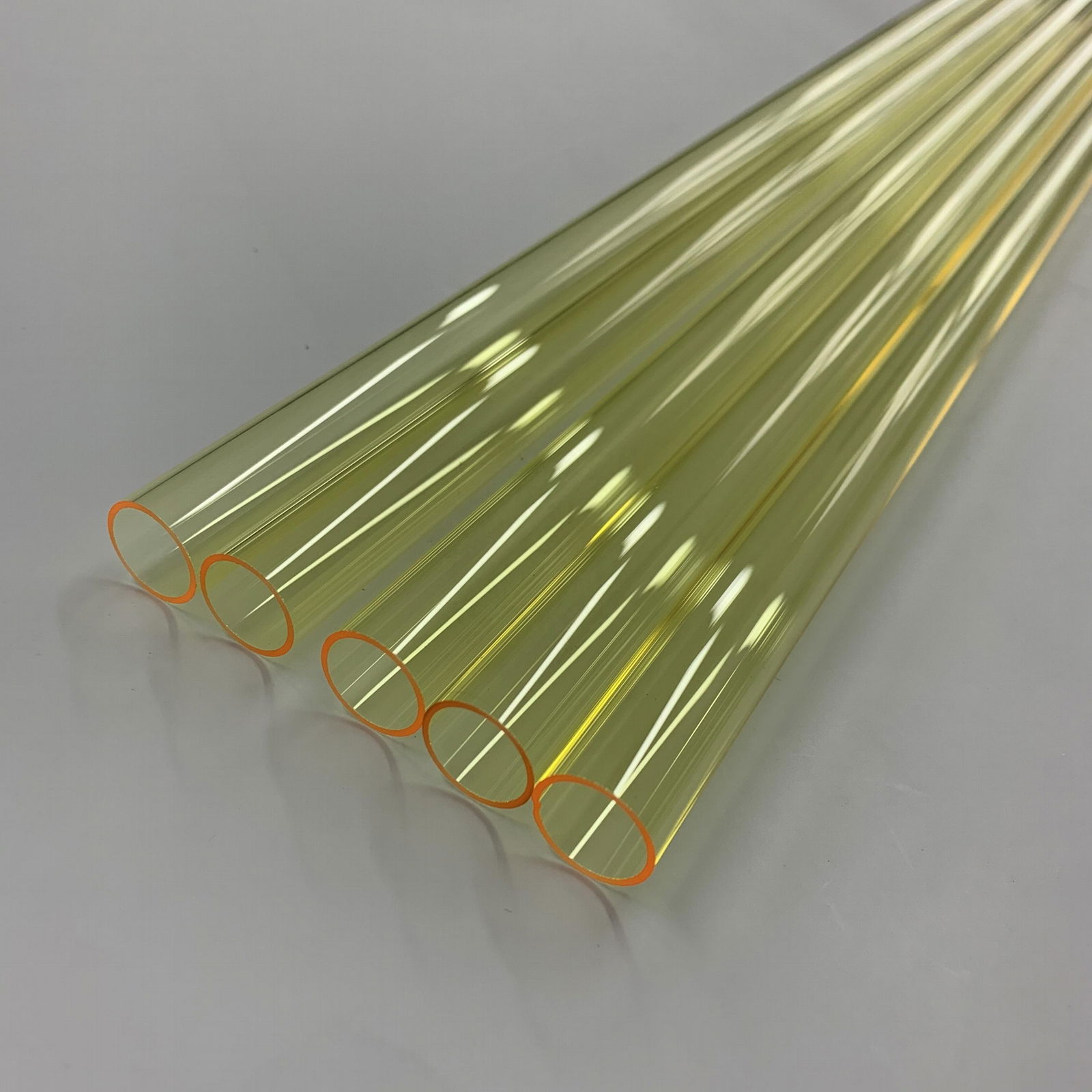 Various Sizes Quartz Tubes Yellow quartz glass tube silica lazer 5