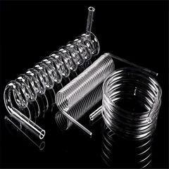 Spiral Quartz Tube Coiled Quartz Glass Pipe For Optical Instruments Lab Heat