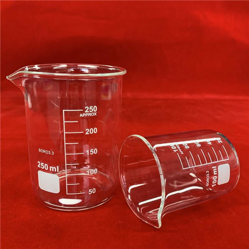 Chemistry Glassware Quartz Beaker Heat Resistant Quartz Glass Measuring Beaker 3