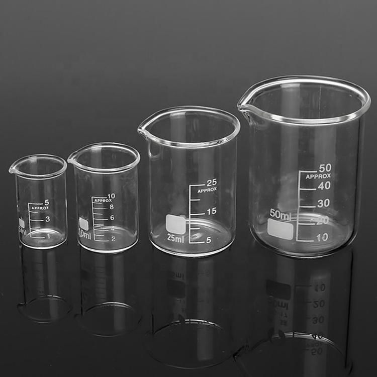 Chemistry Glassware Quartz Beaker Heat Resistant Quartz Glass Measuring Beaker