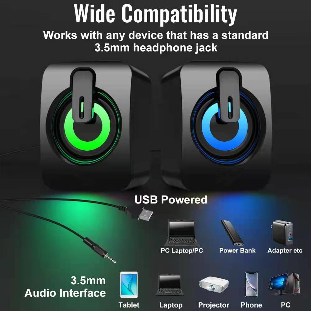 雅爾曼電腦發光帶燈便宜促銷禮品音箱 2