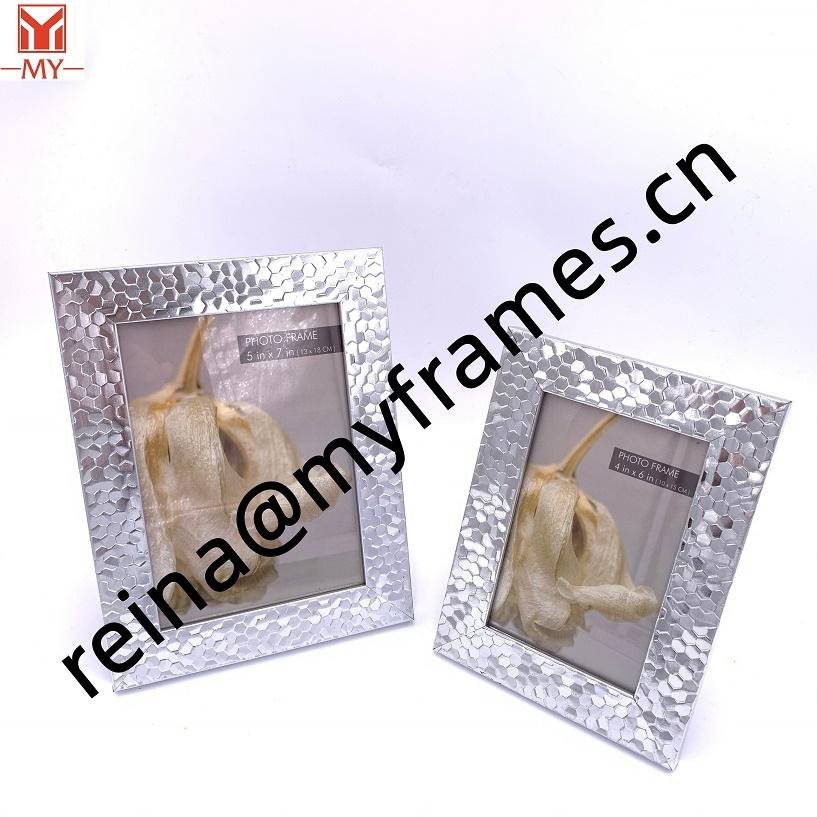 Bright - faced Large Hexagonal Concave - convex Embossed Design Picture Frame 