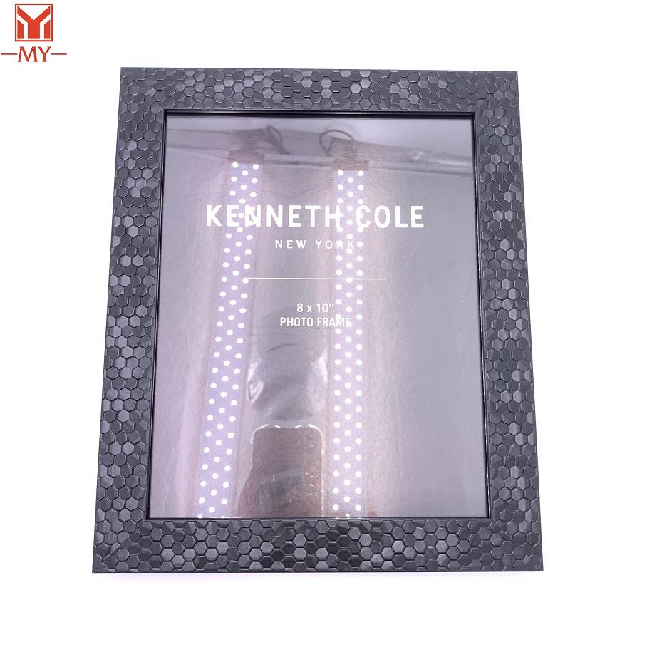 PS Black Small Hexagonal Splicing Design Photo Frame Behind Flannel Design 5