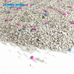 1-3.5mm dust free strong clumping bentonite cat litter colorful ball shape premi