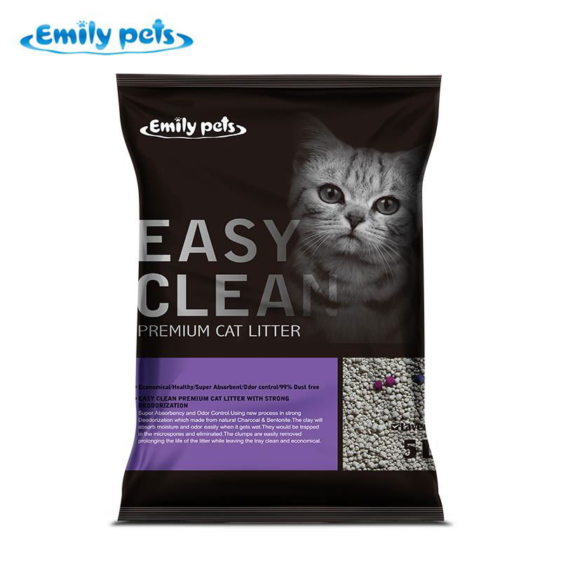 1-3.5mm dust free strong clumping bentonite cat litter colorful ball shape premi 5