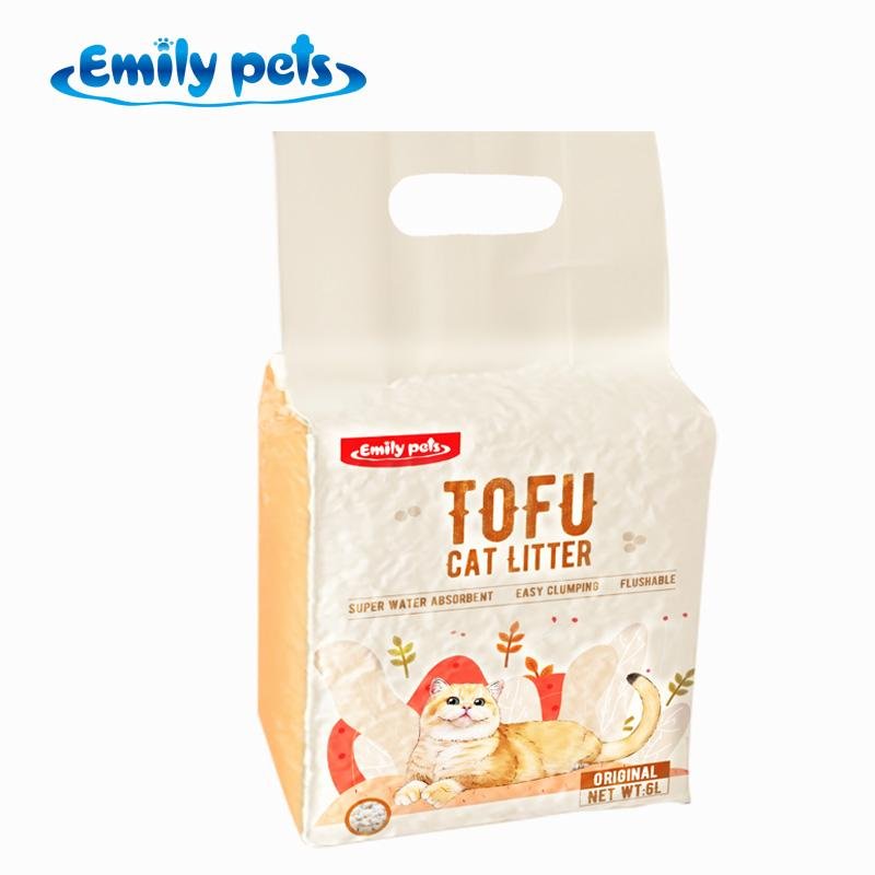 OEM Natural Tofu Cat Litter Cat Sand Flushable Arena Para Gatos Arena De Gato 5  4