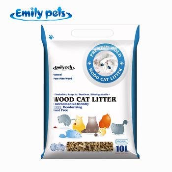 emily pets 100% natural cat litter sand pine wood premium 4