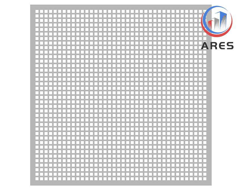 Square Holes Aluminum Perforated Sheet Metal HJP-1015S   Square Perforated Sheet