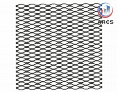 Diamond Expanded Mesh with Black Matt Finish          Diamond Shape Metal Mesh