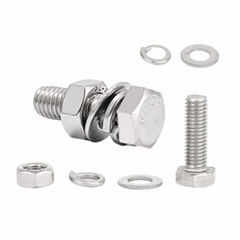 High Precision CNC Metal Parts Hexagon Bolts Fasteners Stainless Steel Machining