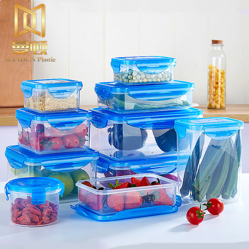 圆形透明塑料保鲜盒用于蔬菜水果面条海鲜冰箱保鲜微波炉加热 4