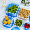正方形透明塑料保鲜盒用于蔬菜水果面条海鲜冰箱保鲜微波炉加热 5