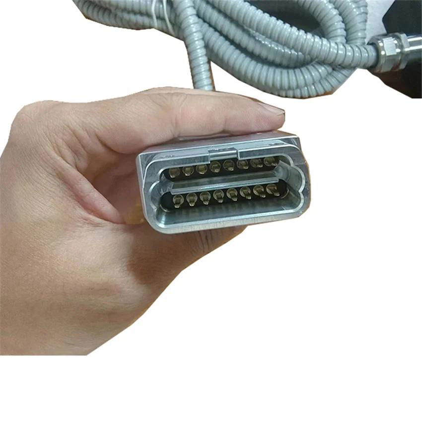 OBDII 16P外螺紋全金屬頭插入式和耐拔OBD2內螺紋16針延長電纜 3