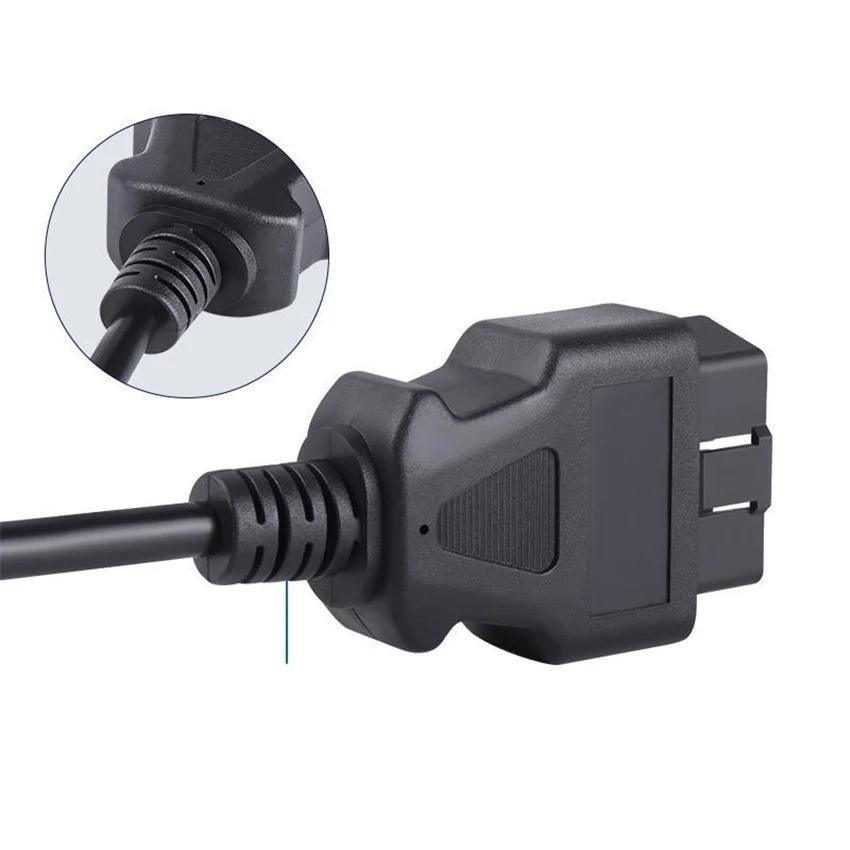 Universal testing interface plug for automotive OBD cables, 16 pin connector