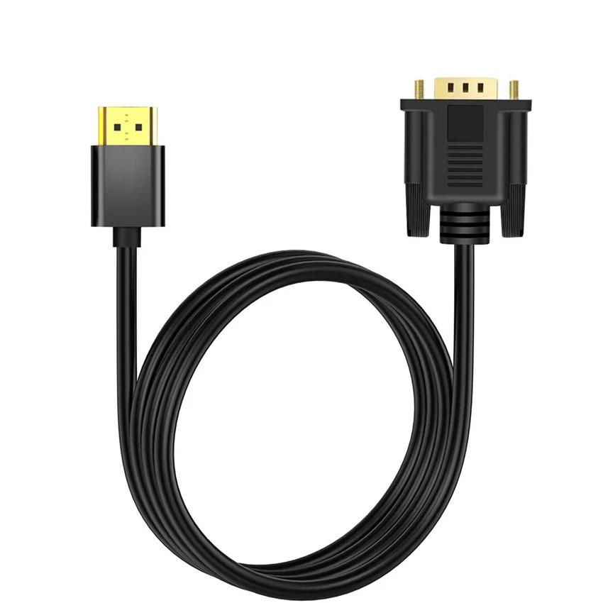 高品质纯铜HDMI至VGA转换电缆、视频适配器电缆、HDMI至VGA电缆 3