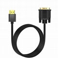  Copper HDMI to VGA Conversion Cable, Video Adapter Cable, HDMI  3