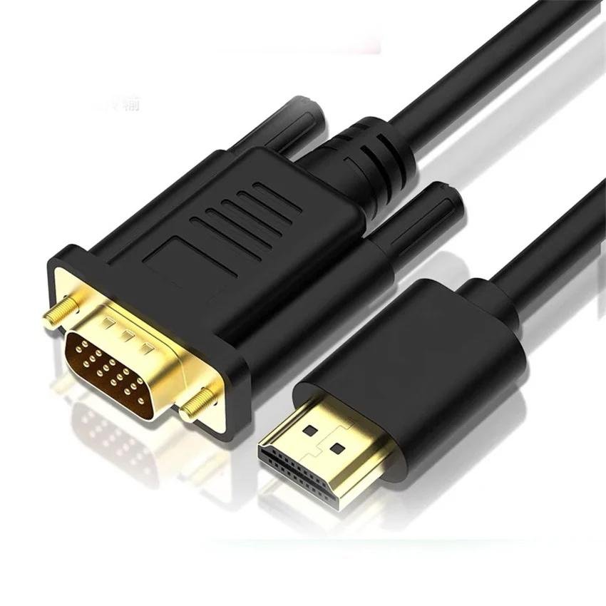高品质纯铜HDMI至VGA转换电缆、视频适配器电缆、HDMI至VGA电缆 5
