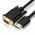  Copper HDMI to VGA Conversion Cable, Video Adapter Cable, HDMI  5