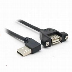 Black all copper USB female to printer square port male to female wiring