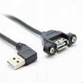 黑色全铜USB母头到打印机方形端口公头到母头接线 4