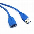 純銅藍多功能防水快充USB 3.0延長線、高速移動硬盤USB線 5