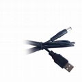 Black pure copper USB power cord, USB to