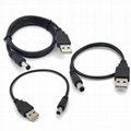 Black pure copper USB power cord, USB to DC5521 charging cable 3