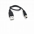 Black pure copper USB power cord, USB to DC5521 charging cable 1