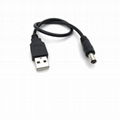 Black pure copper USB power cord, USB to