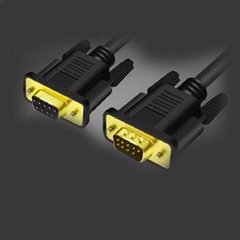 B9 連接器電纜鍍金純銅高品質 9 針串行連接器電纜 2.3 交叉 RS232 直 