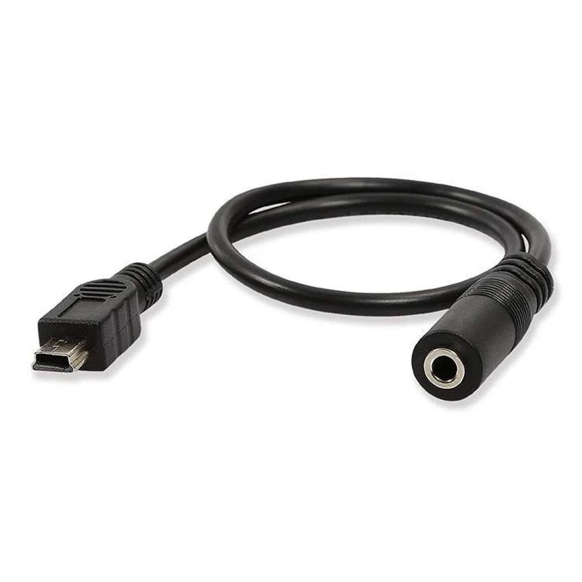 AUX音频延长线迷你USB至3.5音频扬声器线T形方形转换线手机口