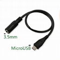  3-5 Cable Audio Adapter V8 Android to 3.5 Plug Phone Headphone Adapter Cable 5