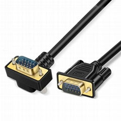 15 pin, computer monitor cable, VGA interface elbow connector cable