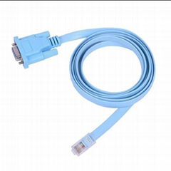 RJ45轉RS232路由器線水晶頭串口線db9轉網口信號線