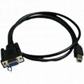 USB B口转RS232串口线 USB打印口转DB9针数据传输线 4