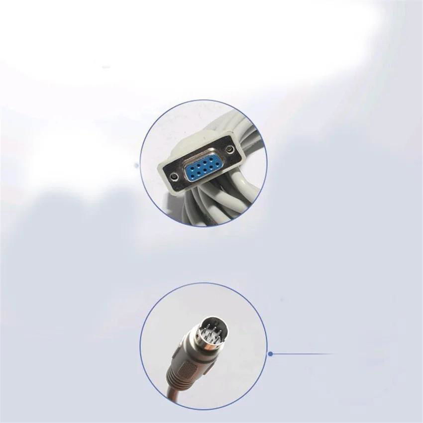 PLC connection line, PLC programming data line DB9 internal thread to MD8 3