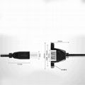 帶擴展電纜的方形打印機端口的USB母線對公線和母線 3
