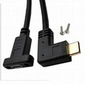 USB 3.1 Type C 數據線 鍍金 16 芯 5A 公對母 帶耳延長線 1