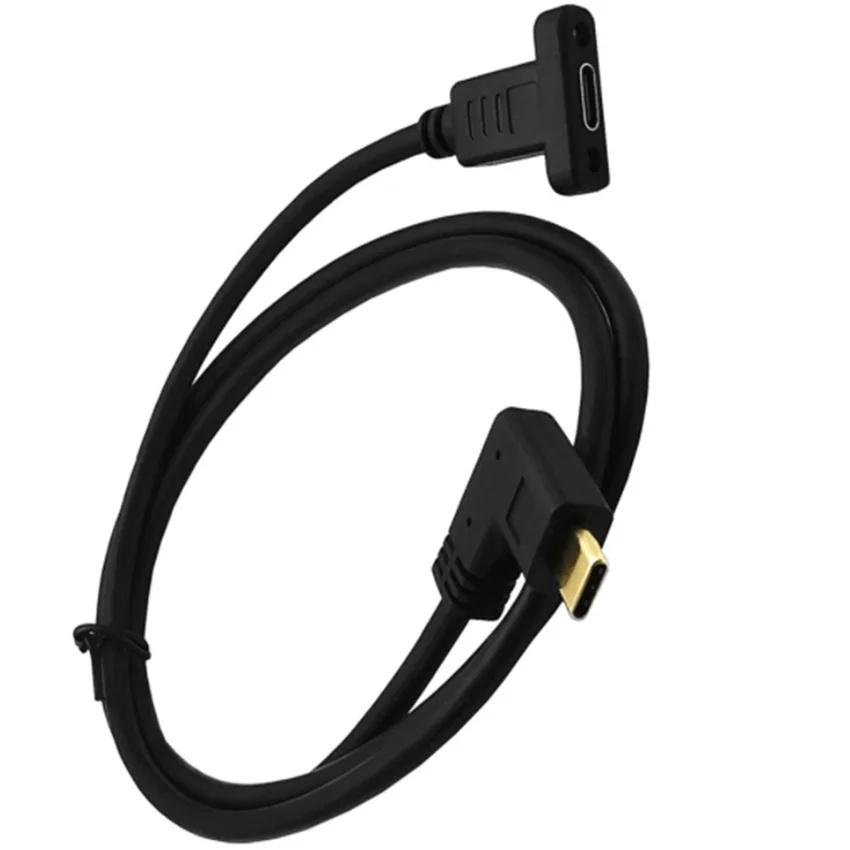 USB 3.1 Type C 數據線 鍍金 16 芯 5A 公對母 帶耳延長線