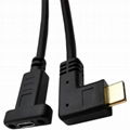 USB 3.1 Type C 数据线 镀金 16 芯 5A 公对母 带耳延长线 5