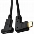 USB 3.1 Type C 數據線 鍍金 16 芯 5A 公對母 帶耳延長線 5